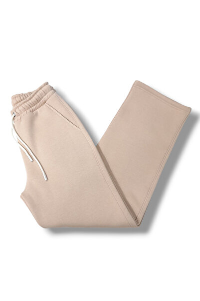 MASSMODA Women's Sweatpants Thick Winter Wide Leg 3 Thread Compact Raised Combed Cotton Pajamas