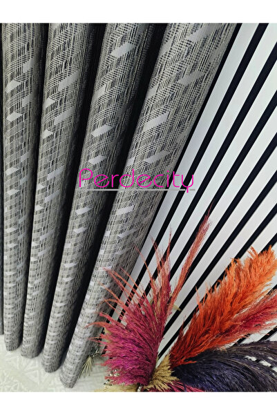 PERDECITY Basra Pattern Glittery Elegant Background Curtain Each 1X3 Suitable for Rooms with Frequent Pleats No Ironing Required (Single Panel)