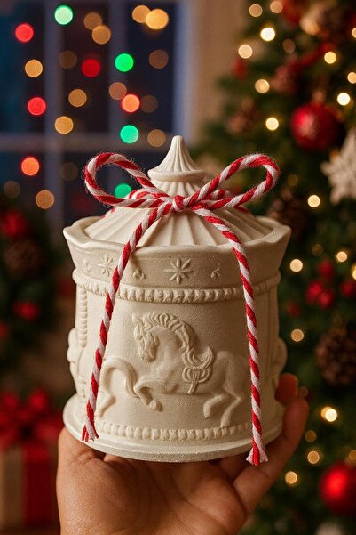 Sisay Home Atlı Karınca Dekor Obje- Yılbaşı Hediyesi Saklama Kutusu