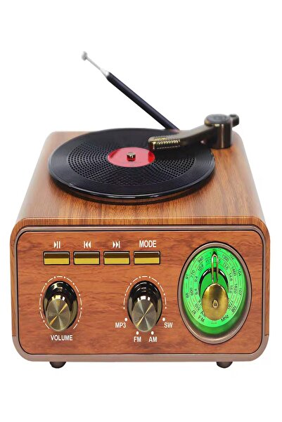 ULTRATEKNO M-1317BT Özel Tasarım Ahşap Görünümlü Retro Vintage Nostaljik Rady...