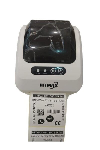 HITMAX HT-1300 Barkod Yazıcı & Etiket Yazıcı , Maksimum Etiket Genişliği 80MM...