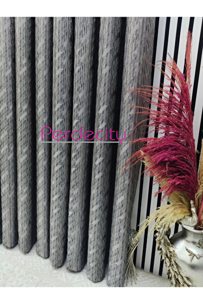 PERDECITY Basra Pattern Glittery Elegant Background Curtain Each 1X3 Suitable for Rooms with Frequent Pleats No Ironing Required (Single Panel)