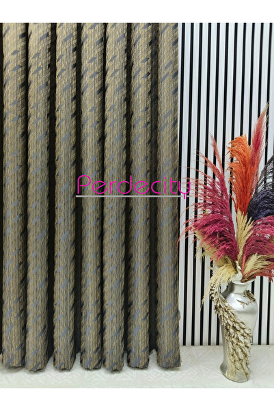 PERDECITY Basra Pattern Glittery Elegant Background Curtain Each 1X3 Suitable for Rooms with Frequent Pleats No Ironing Required (Single Panel)