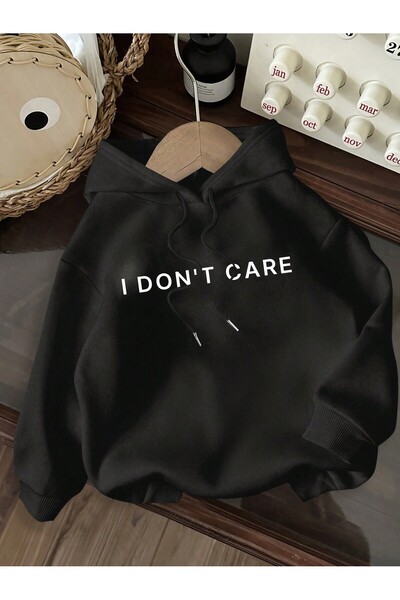 EYAX MODA Hanorac supradimensionat pentru femei, cu glugă, cu textul „I DON'T...