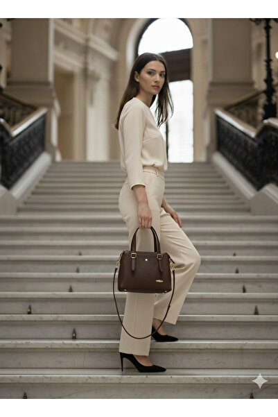 Sanmorris حقيبة كتف ويد نسائية أنيقة من SARGIN بحزام طويل من الجلد السويدي ال...