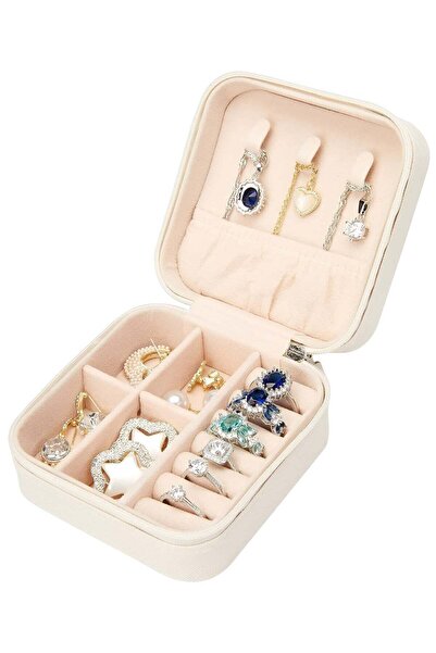 VENDIX منظم إكسسوارات المجوهرات، صندوق مجوهرات صغير لتنظيم الخواتم والقلائد و...