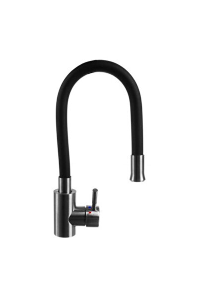 Ruhhy kitchen faucet, 360° flexible neck, aerator, black/silver, 55x80 cm