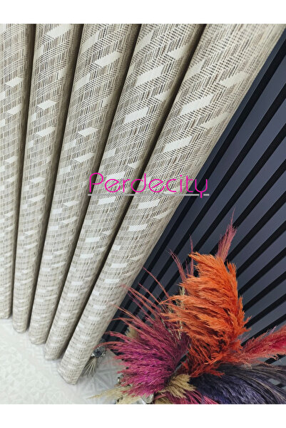 PERDECITY Basra Pattern Glittery Elegant Background Curtain Each 1X3 Suitable for Rooms with Frequent Pleats No Ironing Required (Single Panel)