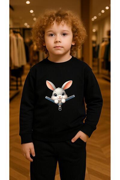 playwear Set pentru copii Hanorac FEARMUAR RABBIT Imprimat pentru fete și băi...