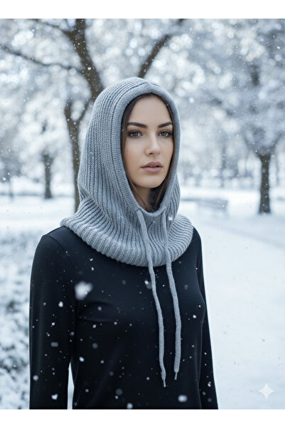 Kervan Pazar KADIN KIŞLIK TRİKO ÖRGÜ BALAKLAVA TESETTÜR BAŞLIK-ŞAPKA