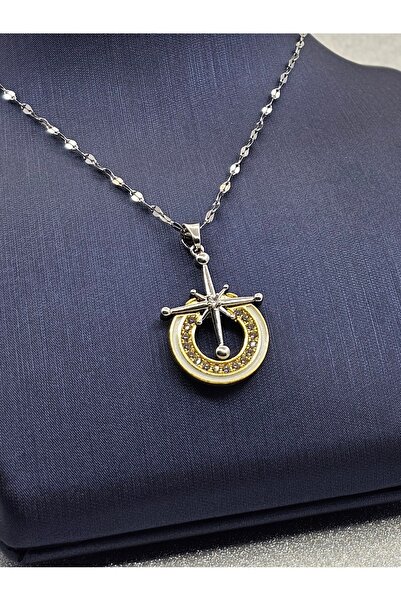 Mosso Steel Polar Star Model Gold Color Steel Necklace