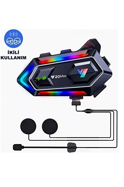 MOTOLİNAS İNTERKOM [Y20-MAX] BLUETOOTH 5.3 - 2 KİŞİ 300 METRE EŞLEŞME RPG AYD...