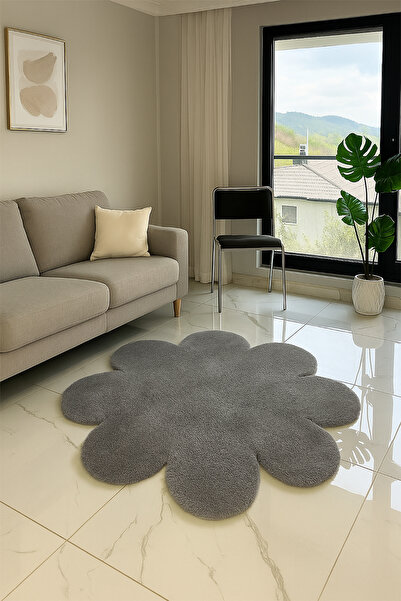 Loseppa Home Kaymaz Yıkanabilir Yumuşak Peluş Post Papatya Çiçek Modeli Çocuk...