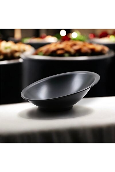 LANDREEN High-quality, durable, large, slanted serving bowl that is shatterproof. Elevate your dining table with the Elegance slanted bowl.