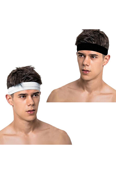 İnDerin Men's 2-Pack Sports Headband Cotton Fitness Gym