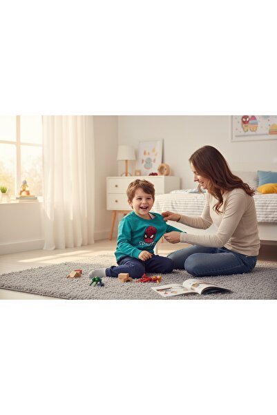 SPIDERMAN Erkek Çocuk Baskılı Cep Detaylı Alt Üst Takım Örümcek Adam 2li Takım