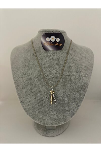 Elfida Shop Couple Hugging Each Other Steel Necklace