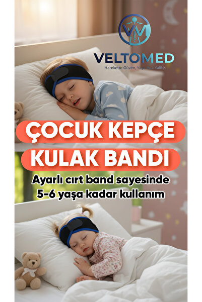 Veltomed Çocuk Kepçe Kulak Bandajı - Yenidoğan Kulak Düzleştirme, Kulak Koruma, Yumuşak Konforlu.