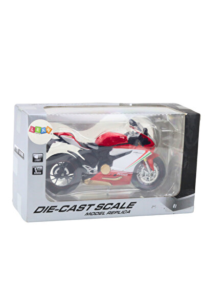 Bebelul RED metal sports motorcycle 1:12 lights and sounds