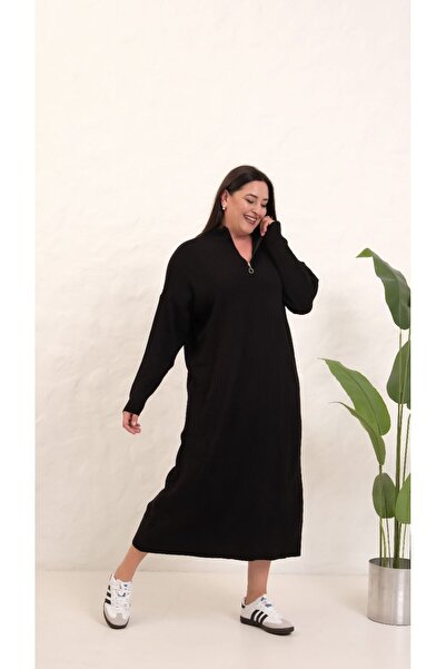BRUGGE Gamze Moda Plus Size Knit Dress