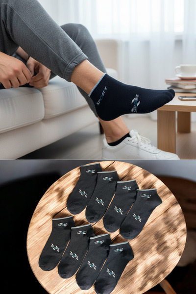 KAYS Men's Sports Booties Socks 8-Pack |   Cotton Anti-Sweat Daily Short Socks Set