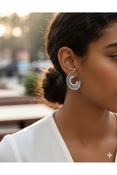 RM Bijuteri New Season Zircon Stone Stylish Earrings