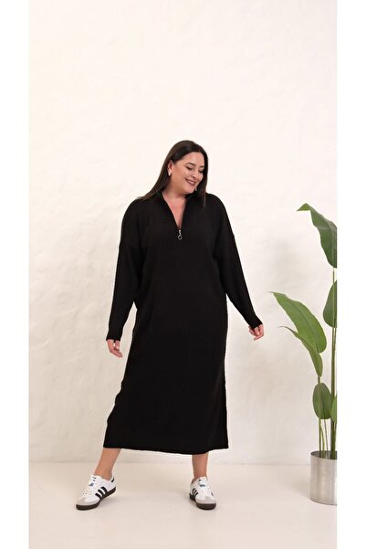 BRUGGE Gamze Moda Plus Size Knit Dress