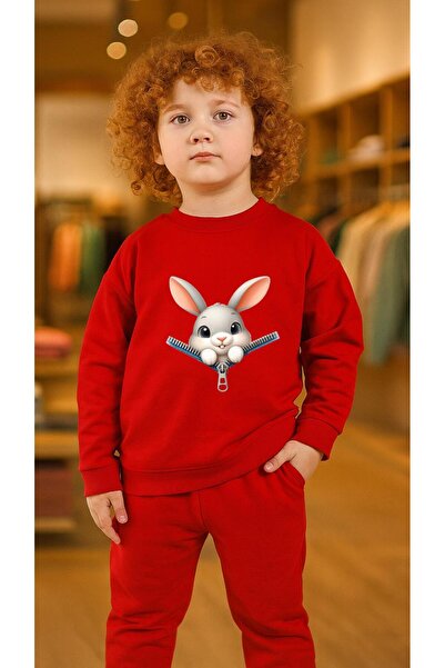 playwear Παιδικό Φούτερ Σετ FEARMUAR RABBIT με στάμπα για κορίτσια και αγόρια...