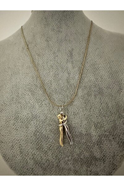 Elfida Shop Couple Hugging Each Other Steel Necklace