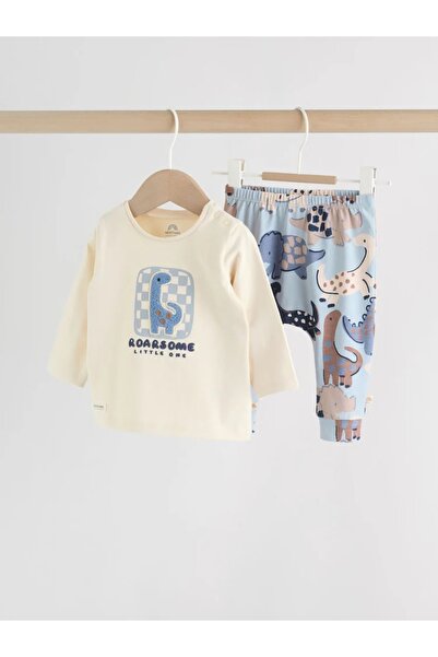 Next Baby Blue Dinosaur Top and Leggings 2 Piece Baby Set