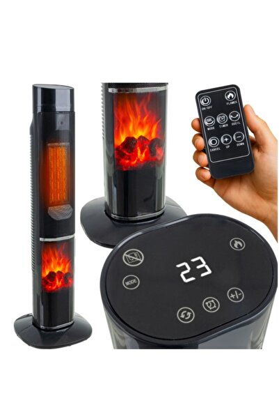 KESNUP Încălzitor electric cu ventilator, tip turn, cu afișaj LED, termostat ...