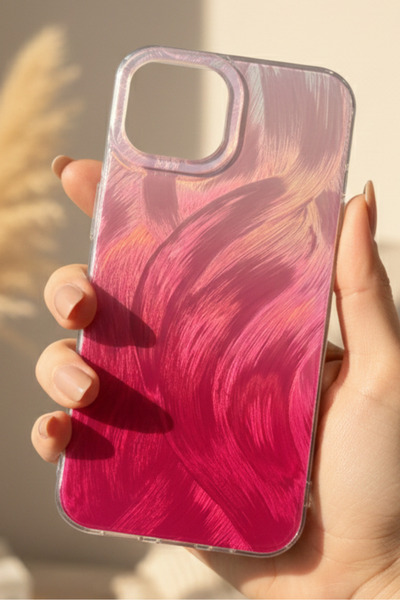 EDELFU iPhone 11 Compatible - Glossy Feather Cover, Brush Pattern, Soft Silic...