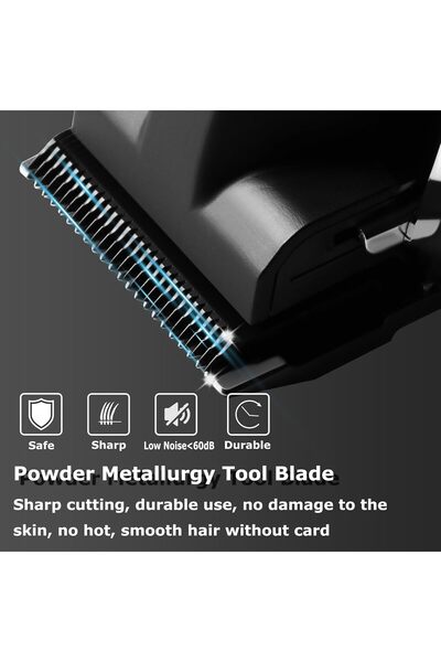 Kemei 2296 Professional Cord/Cordless Hair Clippers, USB Rechargeable, Black