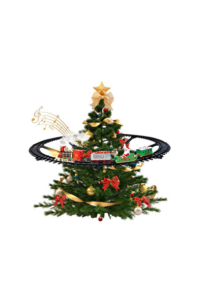 GARDEON Electric Christmas Train with Steam, Lights and Sounds