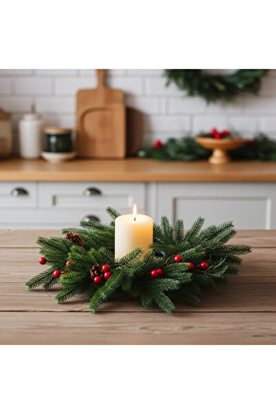 Crăciun Market -looking Green Christmas Wreath 50 cm