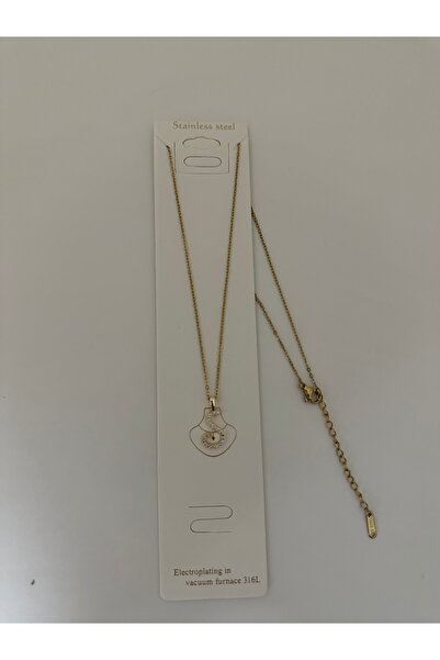 Elfida Shop Steel S Letter Stone Necklace