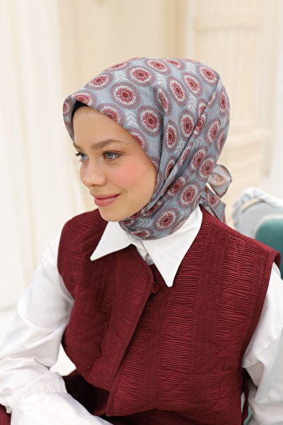 Silk Home وشاح قطني ناعم بنقشة الهندباء - 73076-19