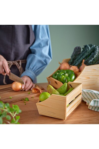 Generic Food storage box, set of 2, wood