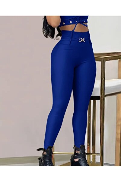 civetta Women's High Waist Waist Buckle Detailed Diving Tights