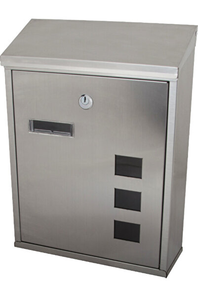 EvoTools Professional Stainless Steel Mailbox with Lid - Length 260 mm Width 90 mm Height 335 mm