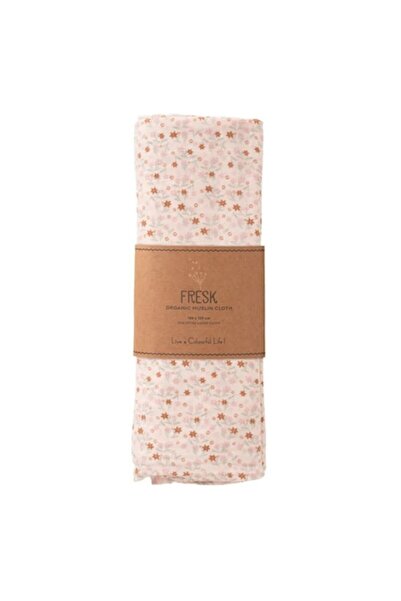 fresk Păturică Muselină 120x120 cm, Bumbac GOTS, Garden Flowers, Swaddle Nou-Născut