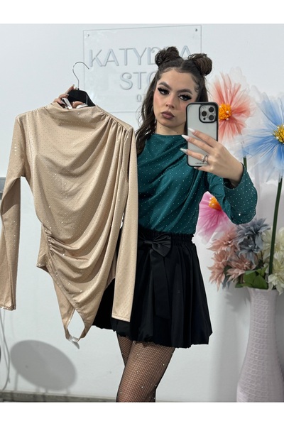 KATYDEA STORE Elegant bodysuit with embossed crystals IOANA