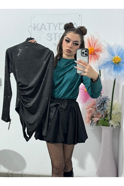 KATYDEA STORE Elegant bodysuit with embossed crystals IOANA