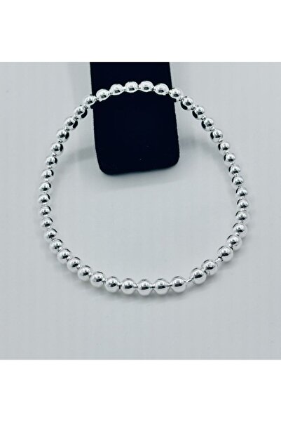 ZEY 925 Ayar Gümüş Klasik Beyaz İnci Kadın Hediyelik Bileklik