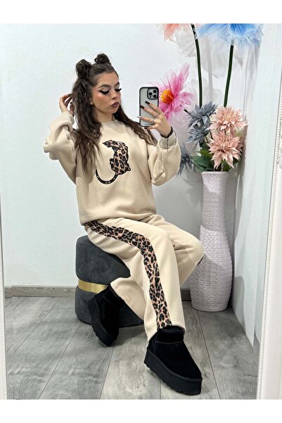 KATYDEA STORE Thick TIGER BEIGE Tracksuit