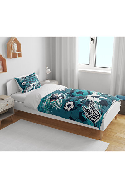 Erays Home Football Themed 3D Digital Printed Single Person Teenage Boy Children's Bedding Set Sleeping Set