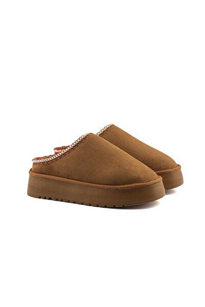 Famele's ® I Lifestyle Uggysy Women's Embroidered Detailed Fur-Lined Slippers