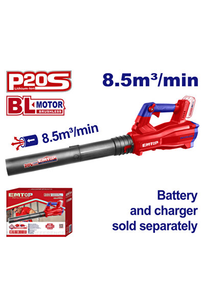EMTOP Suflantă Electrică ELAB20428, 20V, Brushless, 8.5 m³/min