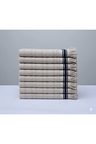 Özdilek Rope Patterned Peshtemal 50X90 cm Hand-Face Towel Set of 8