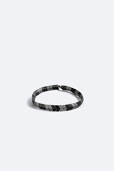 Avva Men's Anthracite Stone Bracelet B009615